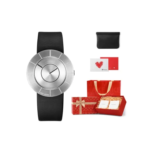 ISSEY MIYAKE TO Series Кварцевый механизм Естественная кожа Ремешок Часы Унисекс Серебристый циферблат