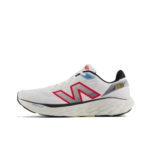 New Balance NB Fresh Foam X 880v14 Амортизация Износостойкий Низкий Топ Беговые кроссовки Мужские Белые