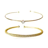 Браслет из циркония с эффектом вспышки Набор из двух штук