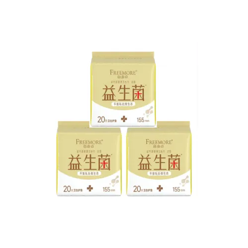 FREEMORE Пробиотики Санитарные прокладки Protector Антибактериальный Мягкий Кислотный 155 мм 1 упаковка 20 шт
