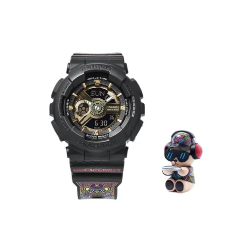 CASIO Baby Кварцевый механизм Смольный ремешок Часы Женские часы Черный циферблат