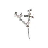 Розовый/Семицветный градиентный кристальный цепочка