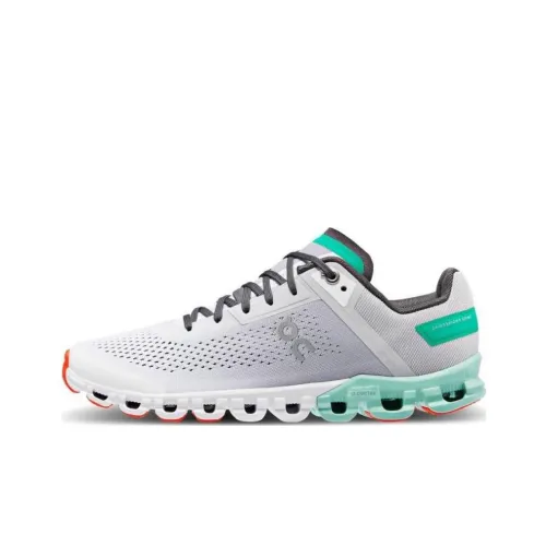 On Cloudflow Slip-Resistant Abrasion-Resistant Низкий Топ Беговые кроссовки Женские Серый Зеленый