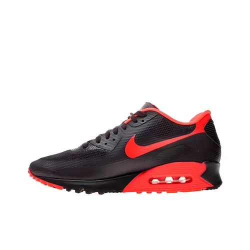 Nike Air Max 90 Амортизация Износостойкий Низкий Топ Casual Унисекс Черный Красный