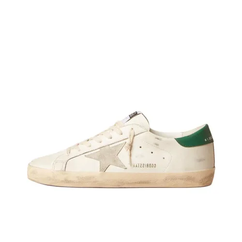Golden Goose Супер Звезда Скейтборд Кроссовки Низкие Бело-Зеленые Мужские