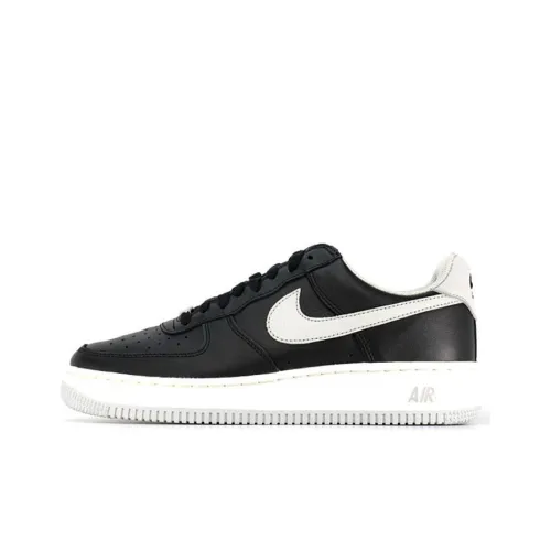Nike Air Force 1 Амортизация Износостойкие Низкие Кроссовки для Скейтбординга Унисекс Черный Белый