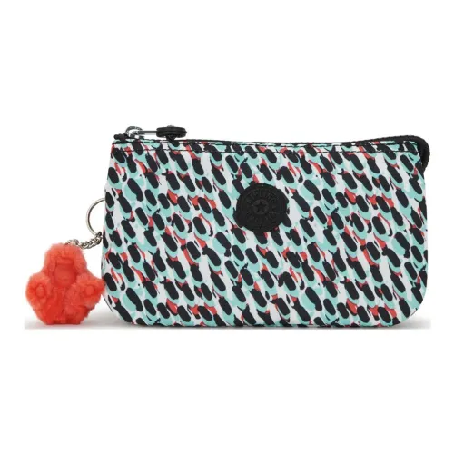 Kipling Переработанный полиэстер Кошелек Сумка для хранения Клатч Большой Женский Черный Синий Многоцветный