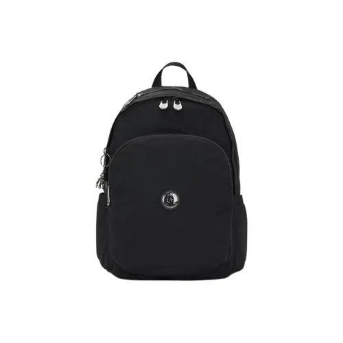 Kipling Переработанный полиамидный рюкзак среднего размера унисекс черного цвета