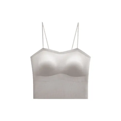 Akasugu Топ на бретелях Женский Светло-Серый