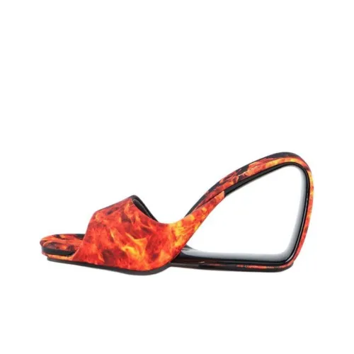 UNITED NUDE Слипоны 9 см Женские Оранжевые