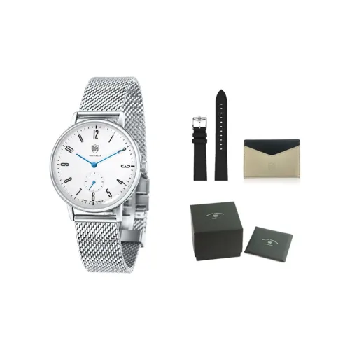 DUFA WALTER GROPIUS Collection Кварцевый механизм Унисекс Часы Белый циферблат Нержавеющая сталь Корпус Часы Нержавеющая сталь Ремешок