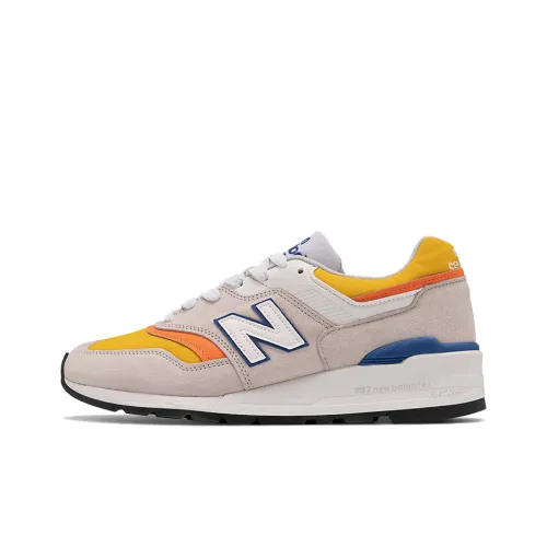 New Balance NB 997 Low Топ Беговые кроссовки Унисекс Серый Желтый
