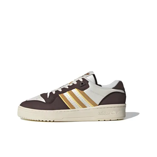 Adidas Originals Rivalry LOW Амортизация Износостойкий Низкий Топ Скейтборд Кроссовки Унисекс Белый-Коричневый