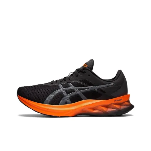 Asics Novablast 1 Low Топ Бег на длинные дистанции Обувь Мужская Черный Оранжевый