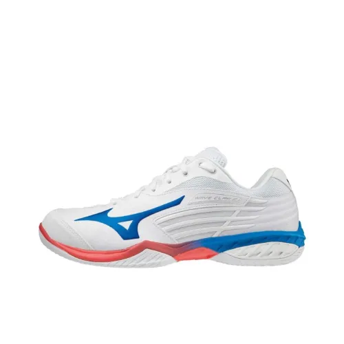 Mizuno WAVE CLAW 2 Амортизация Износостойкий Низкий Топ Бадминтон Обувь Унисекс Белый Синий