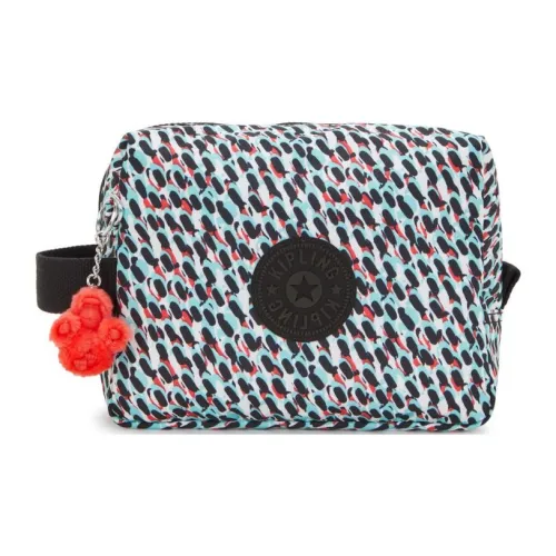Kipling Переработанный полиэстер Туалетная сумка Большая Женская Черная и Многоцветная