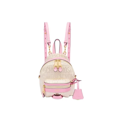 MOSCHINO Хлопок с Полиэстер Рюкзак Маленький Женский Розовый и Экрю