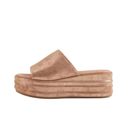 FREE PEOPLE Слипоны 7 см Женские Розовое Золото