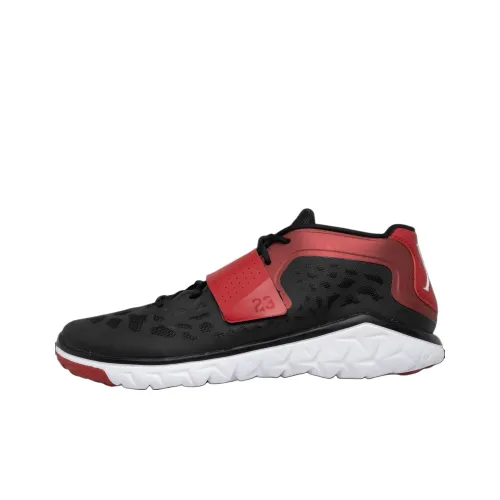 Jordan Flight Flex Trainer 2 'Темно-красный' Амортизаторы Нижняя юбка Резистентный MID Тренировочные Кроссовки Унисекс Черный Красный