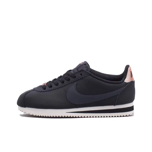 Nike Cortez Slip Resistant Abrasion Resistant Низкие Беговые кроссовки Женские Медный Черный
