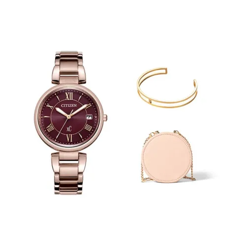 CITIZEN C Collection Светильник Кварцевый механизм Нержавеющая сталь Ремешок Часы Женские Красный Циферблат часов