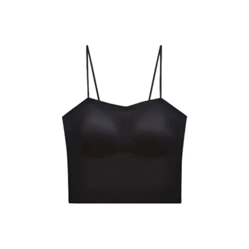 Akasugu Топ на бретелях Женский 1 упаковка Элегантный черный