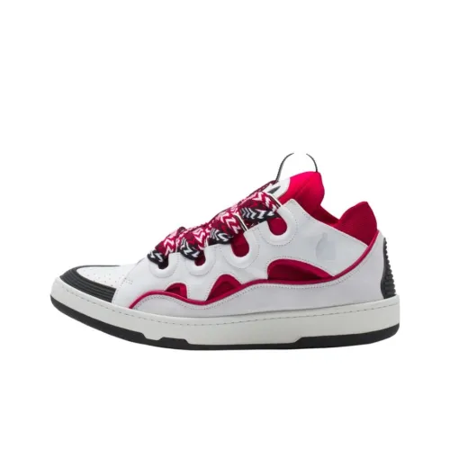 Lanvin Curb Low Топ Скейтборд Кроссовки Мужские Белый Красный