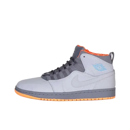 Джордан Nu Retro 1 Амортизация Износостойкий MID Топ Винтажные баскетбольные кроссовки Мужской Серый