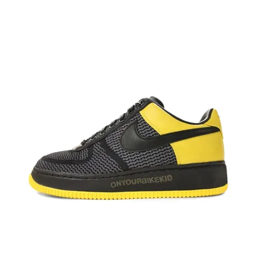 Nike Air Force 1 UNDFTD Livestrong Покрытие Slip-resistant Низкий топ Скейтбординг Мужской Черный Желтый