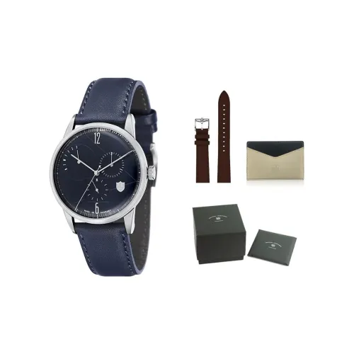 DUFA WEIMAR CALENDAR Collection Кварцевый механизм Унисекс Часы Синий циферблат Корпус из нержавеющей стали Ремешок из натуральной кожи