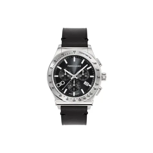 FERRAGAMO Наручные часы Кварцевый механизм 42 мм Черный циферблат Мужские часы Ограниченная серия "Год Дракона"