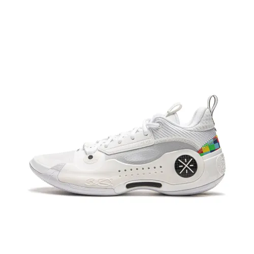 Подкладка WOW 10 Way of Wade 10 Противоскользящий Устойчивый к истиранию Низкий Топ Баскетбольные кроссовки Мужские Белый Серый