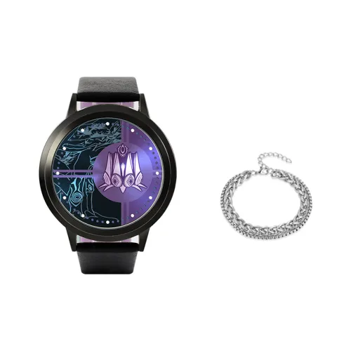 ingyunshi Divine Следы Throne Коллаборация Кварцевый механизм Часы Унисекс Фиолетовый Циферблат часов
