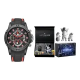 Черный циферблат, черный ремешок