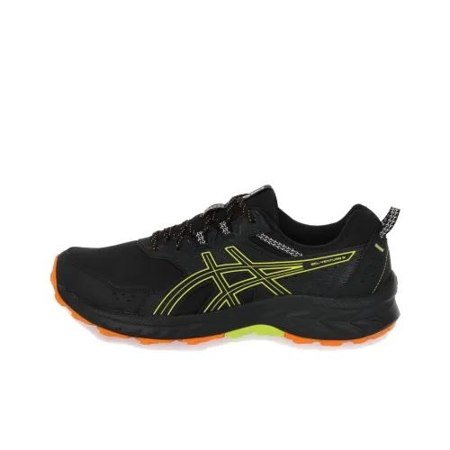 Asics Gel Venture 9 Устойчивый к истиранию Дышащие Низкие Кроссовки для Бега Мужские Черные Желтые