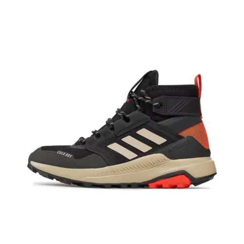 adidas Terrex Trailmaker Амортизация Износостойкий MID Топ Уличная обувь Женская Черная и Оранжевая