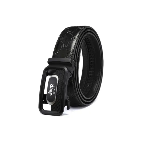 JEEP SPIRIT Натуральная кожа Автоматическая застежка Тисненый Удобный Элегантный Кожаные ремни Мужской Ширина 3,5 см