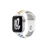 Силиконовый ремешок - белый, многоцветный.