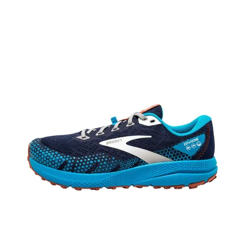 Brooks Divide Slip-Resistant Abrasion-Resistant Low-Top Trail Running Shoes Men's Blue Брэдс Брукс Дивайд Слип-Резистент Абразион-Резистент Низкие Кроссовки для Беговых Пути Мужские Синие