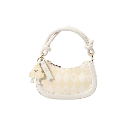 SEM R ПУ (полиуретан) Седло Сумка Сумка через плечо Сумка Маленькая Женская Экрю Розовый оттенок Черный