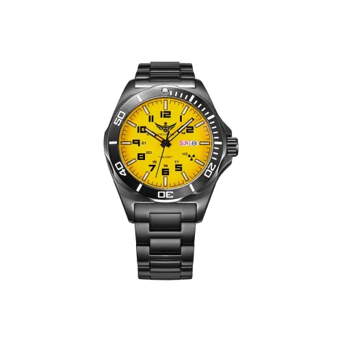 YELANG Автоматический механический механизм Часы Мужские Желтый Циферблат часов