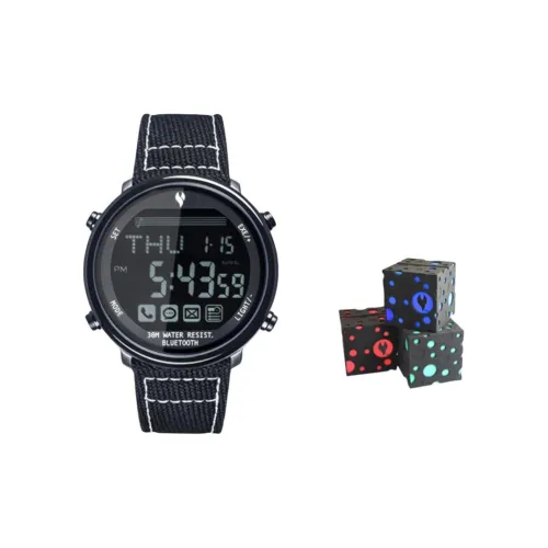 YOUNG STERNA Электронный механизм нейлоновый ремешок черный циферблат мужские часы