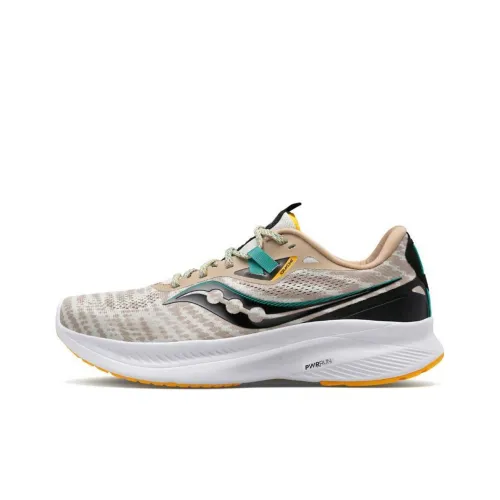 Saucony Guide 15 Амортизаторы Slip-resistant устойчивые к истиранию Низкий топ Беговые кроссовки Мужские Composite Beige