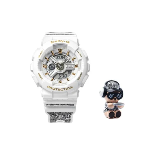 CASIO Малыш г Коллекция Тедди Ограниченный Тедди Коллаборация Кварцевый механизм Часы Женские Белый циферблат