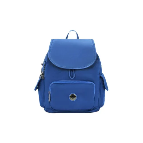 Kipling Полиамид с переработанным полиамидом рюкзак маленький женский сатин синий