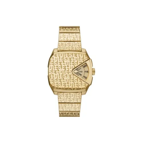 DIESEL DVA Collection Мужские часы Кварцевый механизм Ремешок из нержавеющей стали 40 мм Золотой циферблат