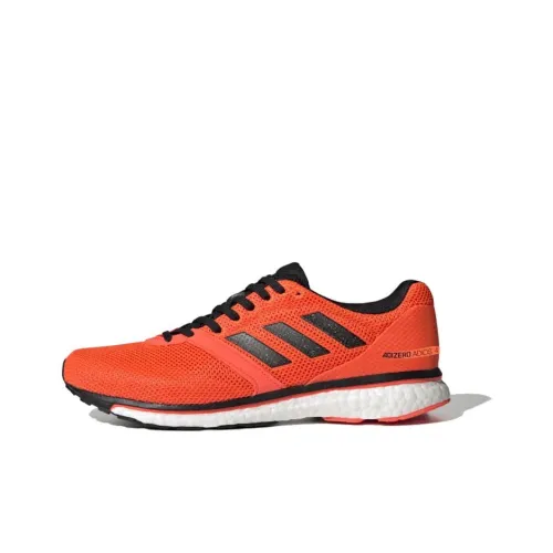 Adidas Adizero Adios 4 Амортизация Противоскользящий Дышащий Поддержка Низкий Топ Марафон Беговые кроссовки Мужской Оранжевый Черный