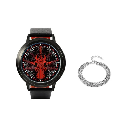 Ingyunshi Soul Land Коллаборация Электронный механизм Искусственная кожа Ремешок Часы Унисекс Серебристый циферблат