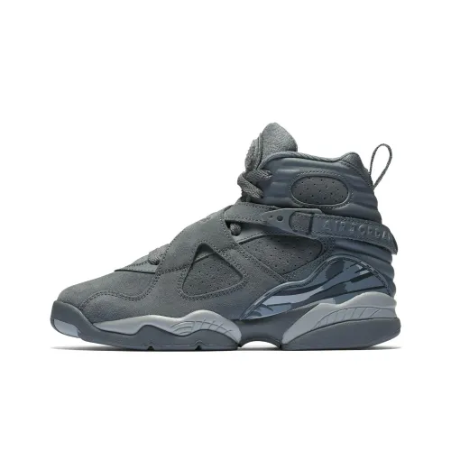 Jordan Air Jordan 8 Retro Cool GREY Высокие Баскетбольные Кроссовки GS Серый