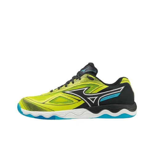 Mizuno Wave Medal 7 Амортизация Износостойкие Низкие Кроссовки для тренировок Унисекс Черный Желтый